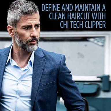 CHI Tech Cordless Precision Clipper, Wireless Hair Clipper for Precision Styling, Smooth Grip & Stainless Steel Blades, Includes 4 Guard Attachments - Image 4