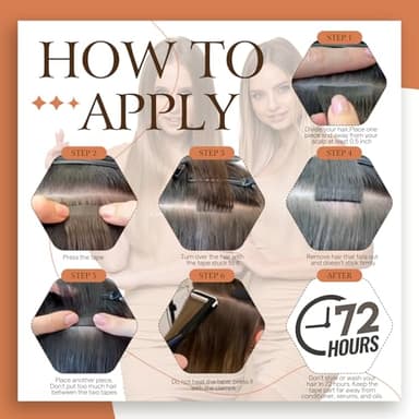 Full Shine Tape in Hair Extensions 24 Inch Double Sided Tapes Color 16 Highlighted 22 Blonde Remy Hair Extension Real Human Hair Skin Weft for Women Natural Straight 20 Pcs 50 Gram Add Length - Image 6