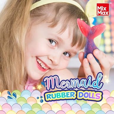 MixMax Make Your Own Squishies Toys, 6 Packs Rubber Dolls Making Kit for Kids Glow Jumbo Glitter Silicone Squishy Craft Kit for Girls 6-12 Nice Boy Party Activities - Image 7