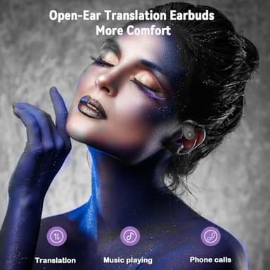 Xmenha Translation Earbuds Real Time, 144 Languages Translation Device Ai Translator Earbuds Translating Headphones Real Time Ai Headphones Language Translation - Image 6