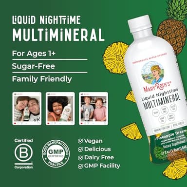 MaryRuth Organics Liquid Nighttime Multimineral | NO Melatonin | Magnesium Citrate | Calcium | Zinc | Vitamin D3| Available in 4 Flavors | Vegan | Sugar Free | Gluten Free | 32 Oz - Image 8