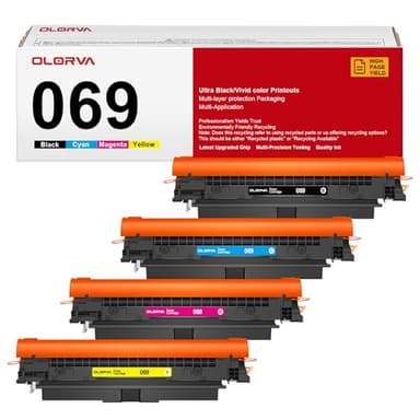069 Toner Cartridge Set MF753Cdw - 4 Pack Replacement for Canon 069 Toner Cartridge Set 069H Works for Canon Color ImageCLASS Mf753cdw MF751Cdw MF752Cdw LBP674Cdw MF752Cdw MF756Cx LBP673Cdw (B/C/Y/M) - Image 1