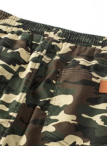 JMIERR Mens Casual Shorts - Fashion Cotton Drawstring Summer Beach Stretch Waist Twill Chino Golf Travel Essentials Cruise Camo Shorts with Pockets for Men 8 Inch Inseam, L, Camouflage 2 - Image 7