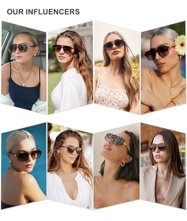 SOJOS Retro Aviator Sunglasses for Women Men,Trendy Rectangle Womens Mens Shades Sun Glasses SJ2202 Tortoise Frame Brown Grading Lens - Image 3