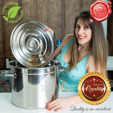 Supa Ant 24 Qt. Stainless Steel Water Bath Canning Pot with Canning Supplies Starter Kit - Canning Rack,Food Grade Canning Ladle, Measuring Cups,Funnel,Tongs,Jar Lifter & Wrench,Lid Lifter, 90x Labels - Image 7