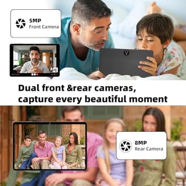 2025 Upgraded Android 14 Tablet, 11inch Tablet PC,Support Face Unlock, Octa-core CPU,12GB+128GB+1TB Expand, 8000mAh Big Battery, 18W Fast Charging, WiFi6, BT5.0,Touchscreen Display Tableta with Case - Image 6