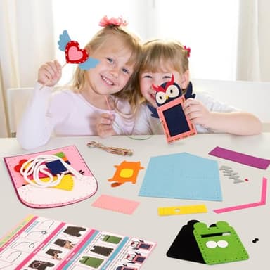 My First Sewing Kit for Kids 4-7, Felt Sewing Crafts Kit for Beginner 4 5 6 7 Year Old Girls, Play and Learn to Sew Fun Crafts Age 5-8 4-6, Toddler Embroidery Yarn Projects for Child Age 4-8 - Image 8