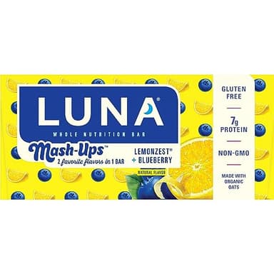 LUNA Bar - Mash-Ups LemonZest + Blueberry Flavor - Snack Bars - Non-GMO - Gluten-Free Protein Bars - Made with Organic Oats (15 Pack) - Image 11