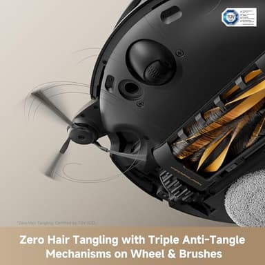 Mova V50 Ultra Complete Robot Vacuum and Mop Self-Cleaning, 24,000 Pa Suction, Liftable Navigation with Obstacle Overcoming and Warm Water Mopping with DuoSolution System Designed for Pets, Black - Image 4