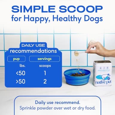 Native Pet Probiotics for Dogs - Dog Probiotics Powder for Digestive Health, Gut Support, & Immune Boost – Vet-Formulated Powder for Maximum Potency with Digestive Enzymes & Prebiotics - 60 Scoops - Image 5