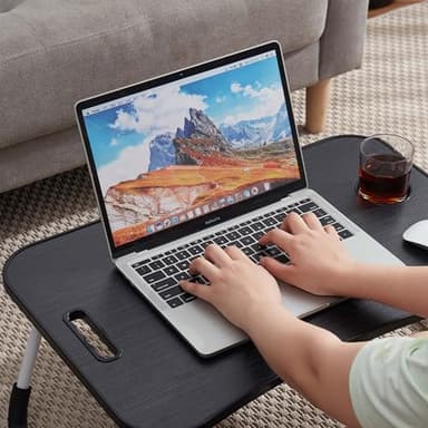 Laptop Bed Tray Table, Adjustable Laptop Stand, Portable Lap Desks with Foldable Legs, Reading Desk for Sofa Couch Floor - Large - Image 9