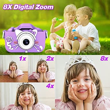 Goopow Kids Camera Toys for 3-8 Year Old Girls Boys,Children Digital Video Camcorder Camera with Cartoon Soft Cover, Best Chritmas Birthday Festival Gift for Kids - 32G SD Card Included - Image 7