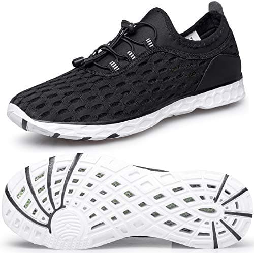 DOUSSPRT Women's Water Shoes Quick Drying Sports Aqua Shoes Blackwhite Size 11 - Image 1