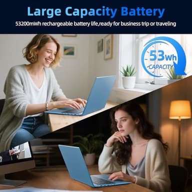 SGIN Laptop 15.6 Inch 16GB RAM 1024GB SSD, Win 11, Laptops Computer with Core I3, Portable Notebook, 7000mAh, WiFi 6, 180° Open Angle, 7000mAh, for Business and Students - Image 8