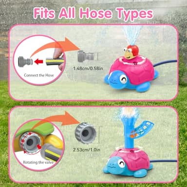 4-in-1 Turtle Water Sprinkler for Kids Summer Toys, Outdoor Toys for Toddlers, Kids Sprinkler Water Toys, Backyard Games for Summer Fun, Backyard Games Splash Water Toys Gifts for Boys Girls Dogs - Image 5