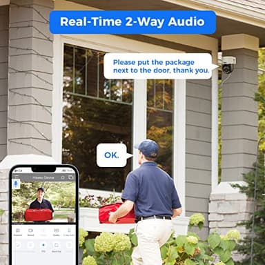 【Human Tracking+300°Pan 90°Tilt】 Hiseeu 4K PoE Security Camera System,Wired NVR Security Camera System w/8 * 5MP PoE PTZ Camera Outdoor&Indoor,2-Way Audio,Color Night Vision,7/24 Record - Image 5