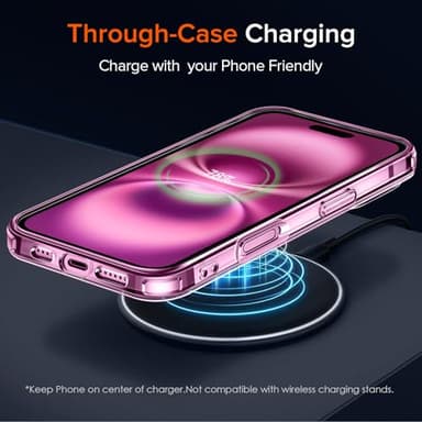 ivoler 3-in-1 Clear Case Designed for iPhone 16 6.1" 2024 with 2 Pack Tempered Glass Screen Protector Military Shockproof Protective Hard Back Slim Phone Cover- Clear - Image 8