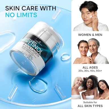 REMEDIAL PAX Face Moisturizer Retinol Cream, Anti Aging Neck Firming Cream, Collagen Day & Night Face Cream with Hyaluronic Acid for Women & Men, 1.85 Fl Oz - Image 4