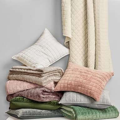 RECYCO Luxury Velvet Quilt Set King Size Bedding Sets, Ultra Soft Velvet Comforter Set, Lightweight Channel Box Stitch Oversized Bedspread Coverlet for All Season, with 2 Shams, Urban Taupe - Image 6