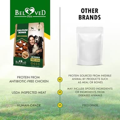 Beloved Pets Dog Treats, Calcium Bones Wrapped Chicken & Rawhide Free Chew 11Oz - Pet Healthy Dried Snacks & Grain Free Meat - Bulk Best Chews for Christmas, Training Small & Large Dogs - Made for USA - Image 7