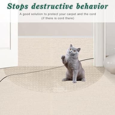 Semi-Circular Carpet Protector for Pets 2PCS, Plastic Under Door Cat Carpet Protector for Doorway, Easy to Cut Cat Scratch Carpet Protector Mat, Anti Scratch Carpet Scratch Stopper for Cats - Image 7