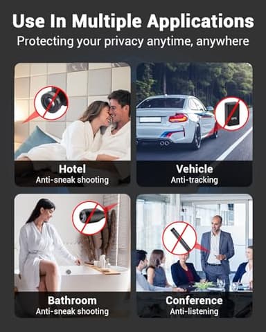 Hidden Camera Detectors, Anti Spy Camera Finder, GPS Tracker Detector, Hidden Devices Detector for Airbnb, Hotels, Bathroom, Home, Office (Black) - Image 6