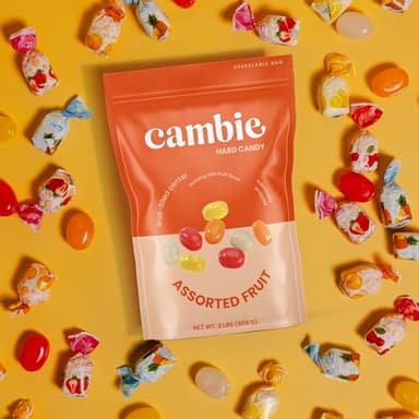 Assorted Fruit Hard Candy Individually Wrapped by Cambie, 2 lbs of Fruit Candy with a Deliciously Sweet Hard Exterior with a Soft, Decadent Filled Center - Image 4