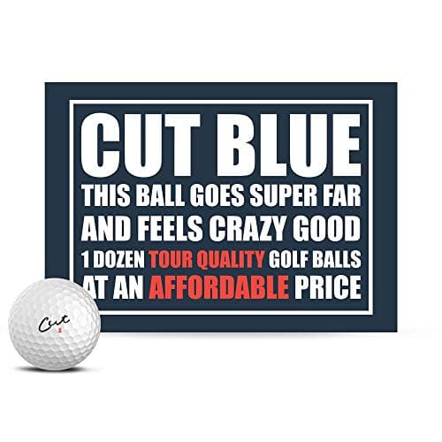 Cut Blue Golf Balls, 4 Piece Urethane (One Dozen) - Image 1