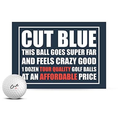 Cut Blue Golf Balls, 4 Piece Urethane (One Dozen) - Image 1