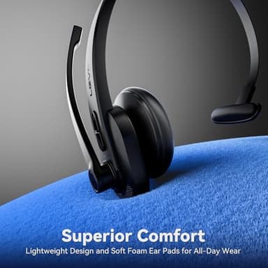 LEVN Wireless Headset with Mic for Work, Bluetooth Headset with Microphone-AI Noise Cancelling, Single-Ear Wireless Headphones with Mic & USB Dongle for PC/Computer/Call Center/Laptop/Teams/Zoom/Home - Image 6