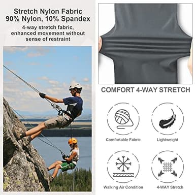 Jessie Kidden Mens Outdoor Casual Expandable Waist Lightweight Water Resistant Quick Dry Fishing Hiking Shorts (6222-Navy, 32) - Image 4