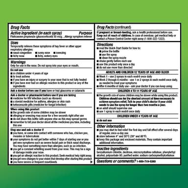 Amazon Basic Care 24-Hour Allergy Relief Nasal Spray, Fluticasone Propionate (Glucocorticoid) 50 mcg, Full Prescription Strength, Non-Drowsy, 0.62 fl oz (Pack of 3 - Image 7