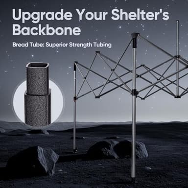 Quictent 10'x10' Heavy Duty Pop up Canopy Tent with Sidewalls, Commercial Grade Instant Shelter with Wheeled Bag for Outdoor, Parties, Markets, 600D PU Coated UPF 50+ Sun Shield - Image 3