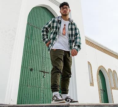JMIERR Mens Casual Joggers Pants - Cotton Drawstring Chino Cargo Pants Hiking Outdoor Twill Track Jogging Sweatpants Travel Pants with Pockets for Men, 5XL, B Green - Image 4