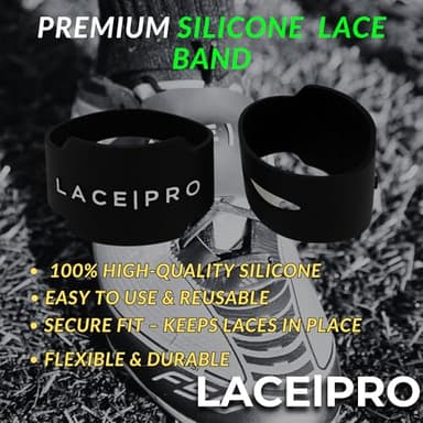 Soccer Shoe Lace Bands - Elastic Shoelaces Cover For Kids - Bands For All Shoe Sizes - Keep Laces Tied During Sports - Image 2