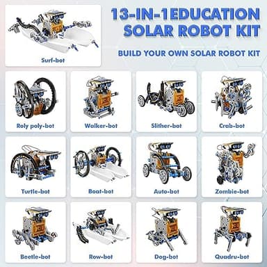 Bottleboom STEM 13-in-1 Education Solar Power Robots Toys for Boys Age 8-12, Educational Toy Science Kits for Kids Experiment Robotics Set Birthday Gifts for 8 9 10 11 12 Years Old - Image 4