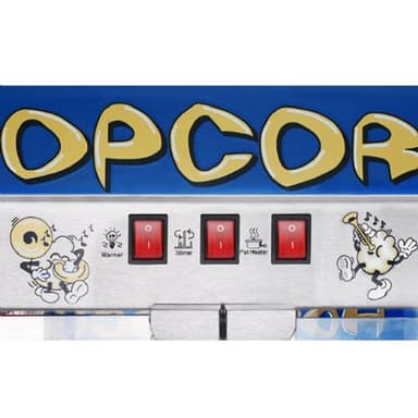 Pop Heaven Popcorn Machine - 12oz Stainless-Steel Kettle, Reject Kernel Tray, Warming Light, and Accessories by Great Northern Popcorn (Blue) - Image 3