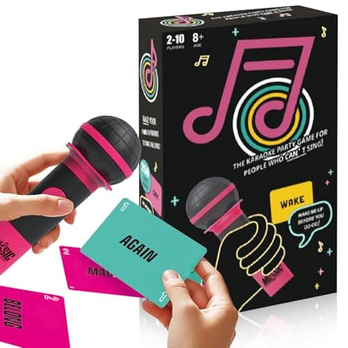 ATG Mic Karaoke Party Game - Hilarious Singing Challenge for Families & Friends with 250 Song Lyrics - Perfect for Game Nights & Birthday Parties 8 Years Old (2-10 Players) - Image 1