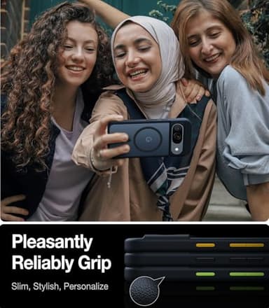 TORRAS Magnetic Shockproof for Google Pixel 9 Pro XL Case, [Fit for MagSafe][16FT Mil-Grade Drop Protection] Translucent Protective Anti-Fingerprint Anti-Scratch Case for Pixel 9 Pro XL, Black - Image 6