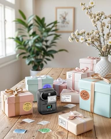 Phomemo M110 Thermal Label Makers- Barcode Label Printer Bluetooth Label Maker Portable Printer for Small Business, Address, Logo, Clothing, Mailing, Sticker Printers for Phone & PC, Gray - Image 8