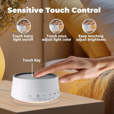 Sound Machine White Noise Machine with 30 Soothing Sounds 12 Colors Night Light Sleep Machine for Baby Kids Adults Brown Nosie Machine Pink Noise Machine with 32 Volume Levels for Office Home Travel - Image 3