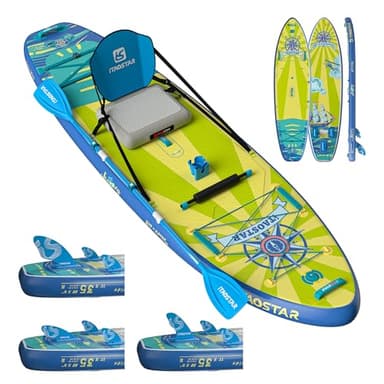 iTAOSTAR J07CP 35" Extra Wide Stand Up Paddle Board, More Balance Inflatable Paddle Board with 5 Fins for Beginner，Paddle Boards for Adults of All Skill Levels - Image 1