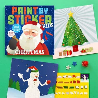 Paint by Sticker Kids: Christmas: Create 10 Pictures One Sticker at a Time! Includes Glitter Stickers - Image 8