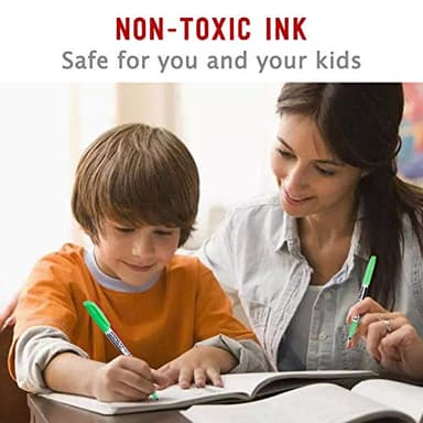 Volcanics Green Dry Erase Markers Low Odor Fine Whiteboard Markers Thin Box of 12 - Image 5