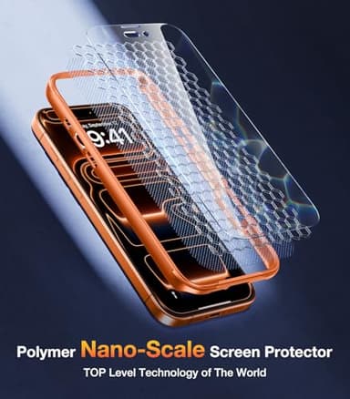 Diaclara Magnetic Designed for iPhone 17 Pro Case Full Body Bumper,[Compatible with MagSafe] Military Drop Proof Cover with Built-in Touch Sensitive Anti-Scratch Screen Protector,Orange - Image 6