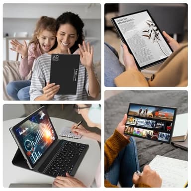 EITOMIN Android Tablet 2025 Latest 10 inch Tablet with Keyboard,128GB ROM 16GB RAM TF1TB Expand,Octa-Core,5GWiFi,1080FHD,13MP+8MPCamera,Bluetooth5.0,GPS,Mouse,Case,Black - Image 7