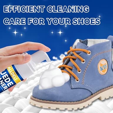 Halldeli Suede Shoe Cleaner with Brush, Shoe Cleaner for White Shoes, Suede, Nubuck, Knit, Boots, Trainer, Sneaker, Leather, Trainer Cleaner for Remove Dirt and Stains (200ml) - Image 7