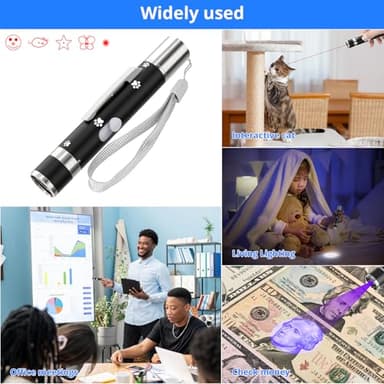 OUMSIS Cat Toys, USB Rechargeable Interactive Cat Mouse Toys, 3 Light Modes & 5 Adjustable Patterns, Portable Kitten Toy for Indoor Cats & Dogs, Training & Exercise Fun - Image 6