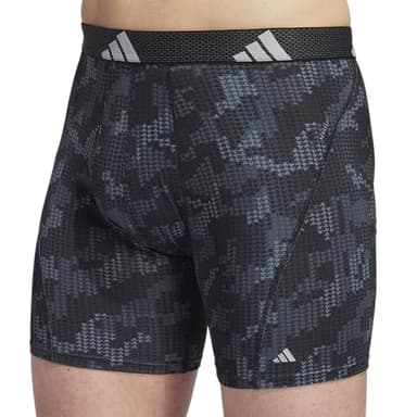 adidas Men's Performance Athletic Mesh Boxer Brief Underwear 3-Pack, Moisture Wicking, Sport Comfort, Digi Camo Black-Onix/Black/Clear Grey, Large - Image 3
