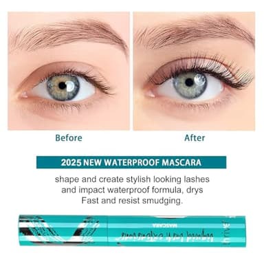 Blackthrives Mascara Liquid Lash Extensions Cosmetics, Premium Waterproof Smudge-Proof Natural No Clumping Thick and Volumising & Lengthening Lasting All Day (Rich Black） - Image 4